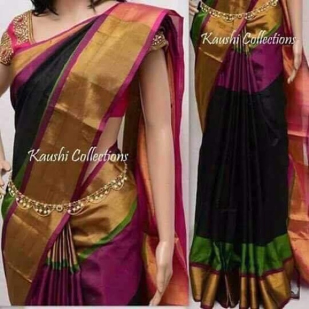 Pure Bangalore Silk Saree for wedding or party.